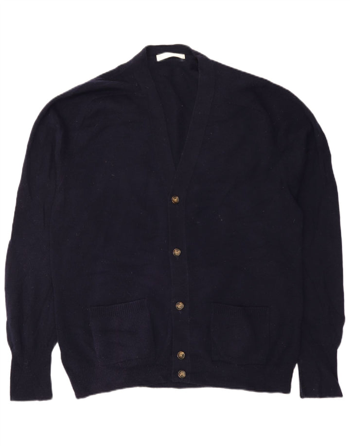 Pulover cardigan pentru bărbați Marks & Spencer IT 52/54 mare, bleumarin, lână de miel