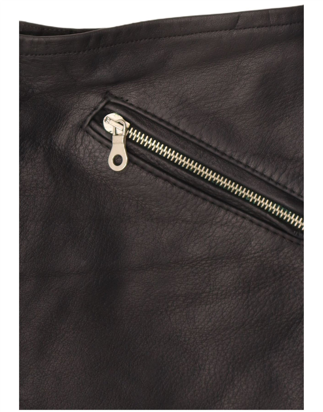 Fusta Mini din piele Vintage pentru femei W28 Medium Black