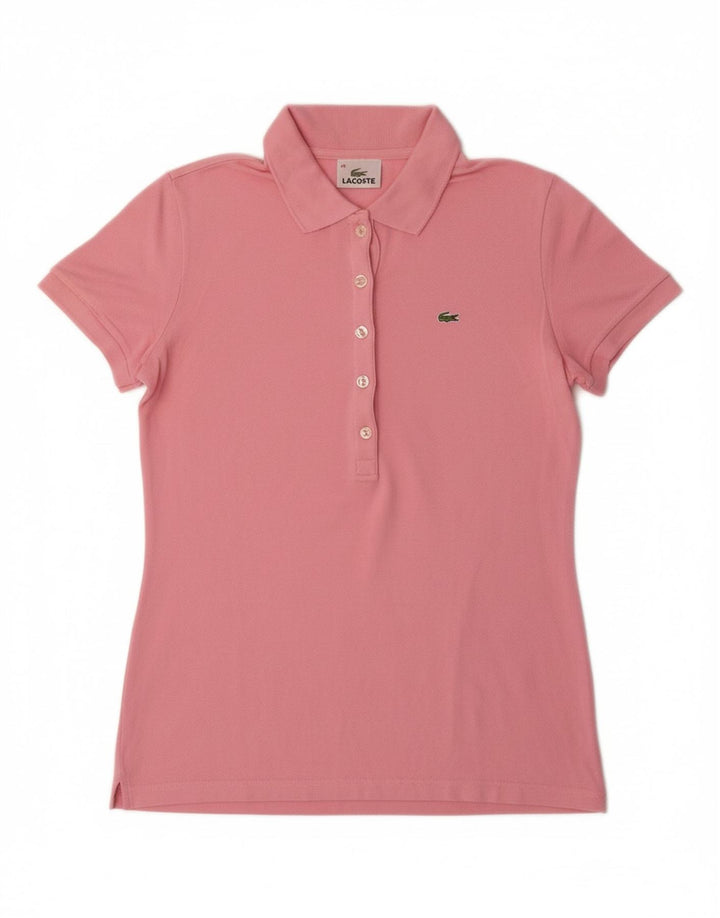 LACOSTE Womens Polo Shirt Size 40 Medium Pink Cotton Vintage Lacoste and Second-Hand Lacoste from Messina Hembry 