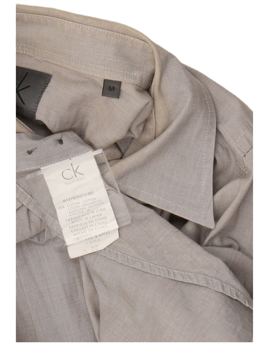Cămașă Calvin Klein pentru bărbați, bumbac gri mediu