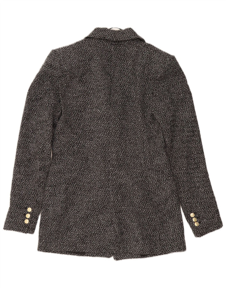 Jachetă pentru femei ZARA cu două pieptări, UK 6 XS, poliester gri