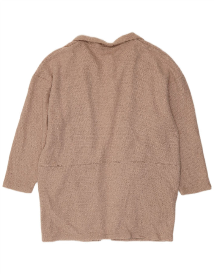 Pulover cardigan cu paragate pentru femei Marks & Spencer UK 20 2XL poliester roz