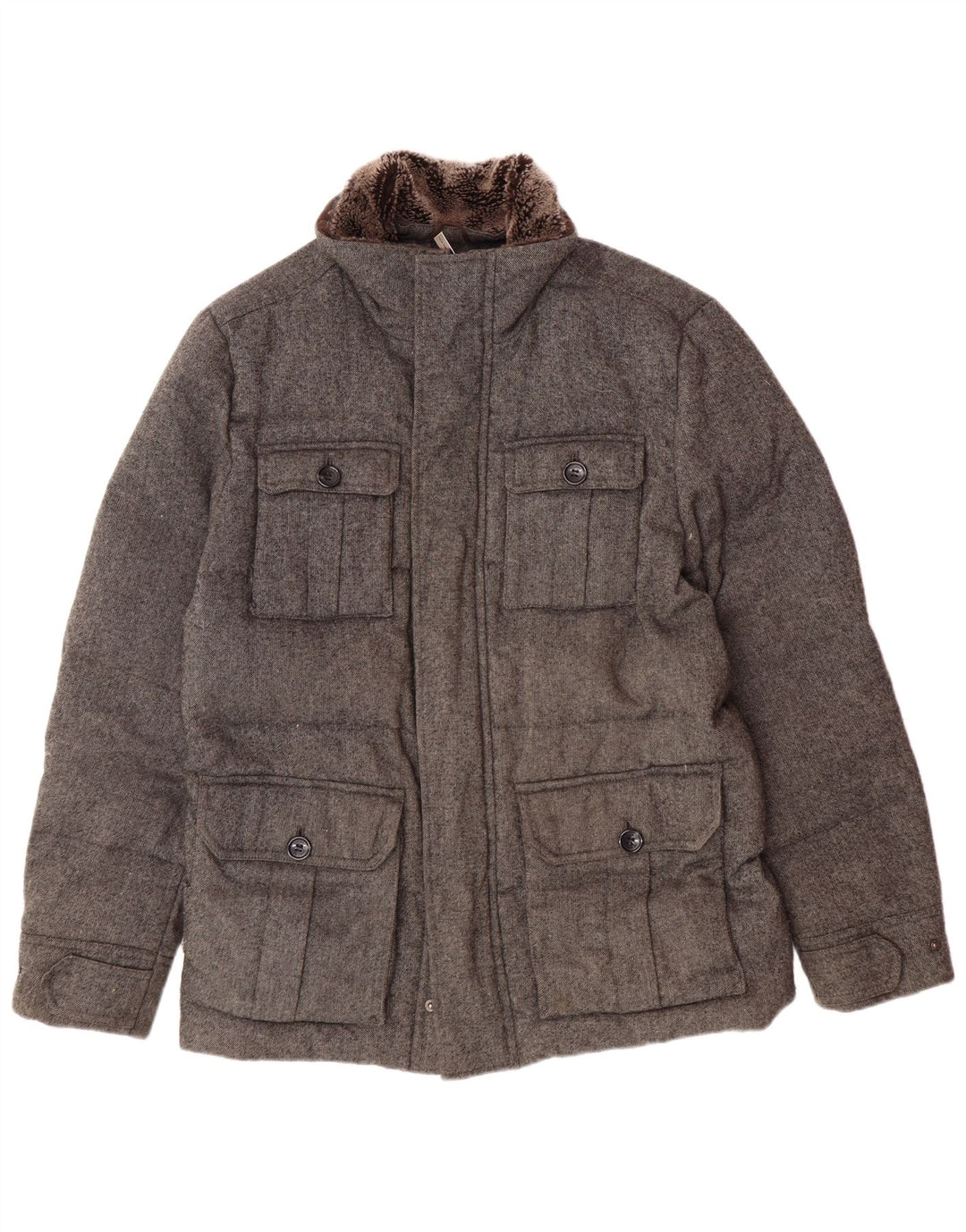 Jachetă căptușită pentru bărbați Michael Kors UK 40 mare poliester gri