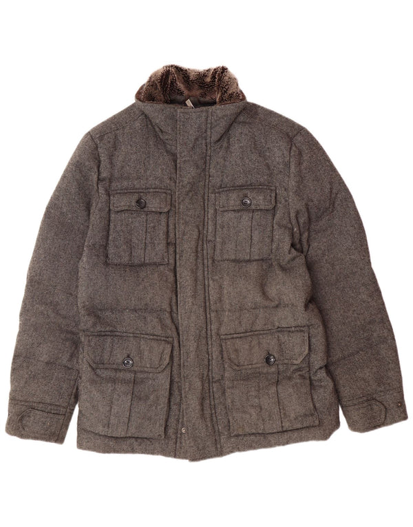 Jachetă căptușită pentru bărbați Michael Kors UK 40 mare poliester gri