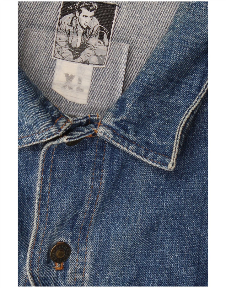 Jachetă de blugi pentru bărbați VINTAGE UK 42 XL Bumbac albastru