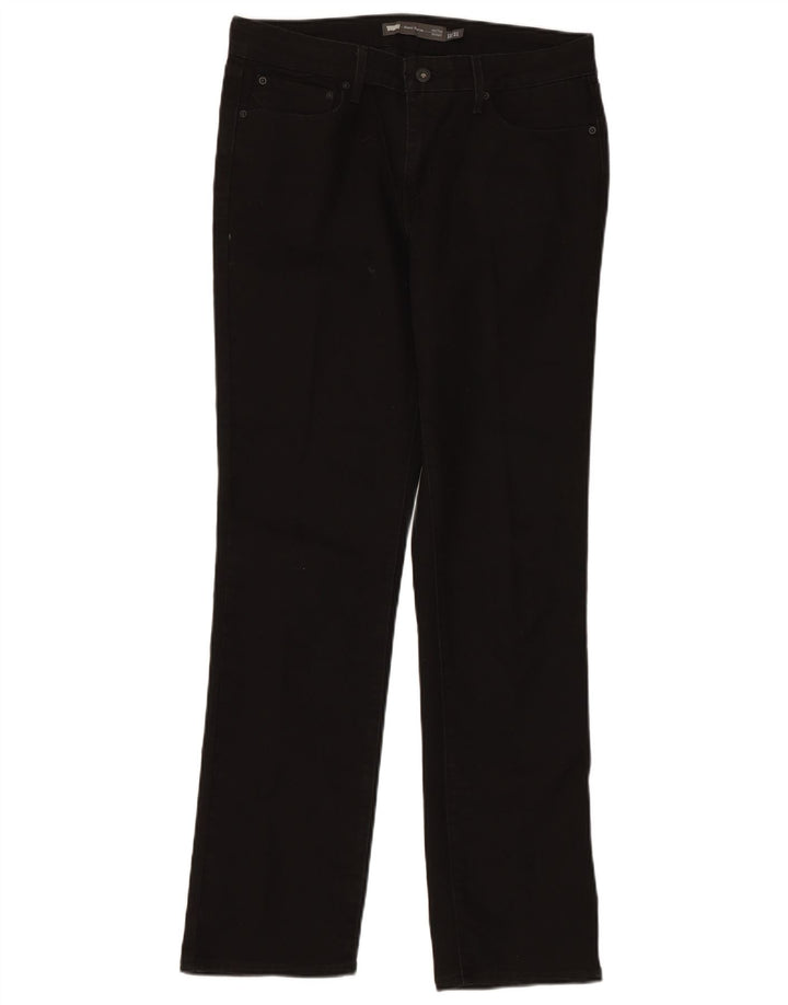 LEVI'S Blugi drepti Demi Curve pentru femei cu talie medie US 12 Large W32 L31 Negri