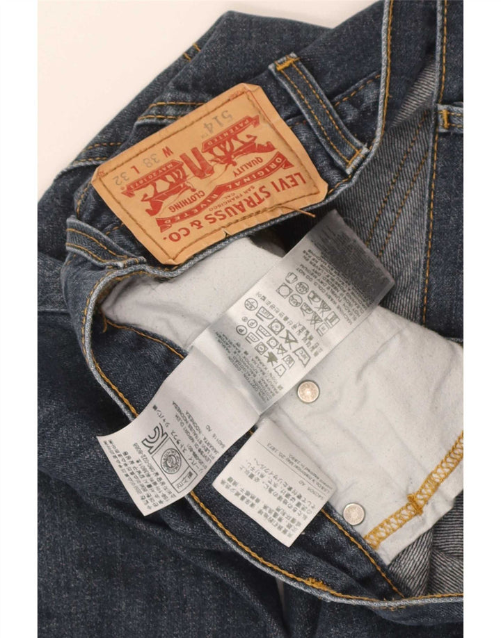 Blugi drepti pentru bărbați Levi's 514 W38 L32 Bumbac albastru