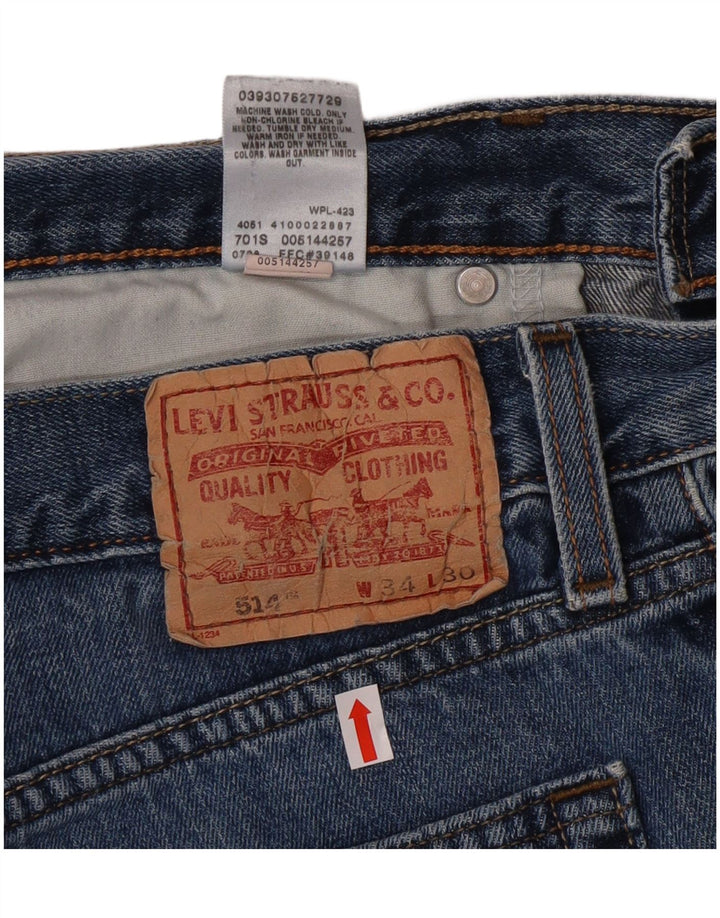 Blugi Levi's 514 Slim Straight pentru bărbați W34 L27 Bumbac albastru