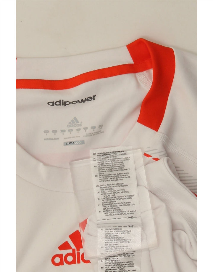 Tricou Adidas Climacool pentru bărbați Top mic, alb, poliester color bloc