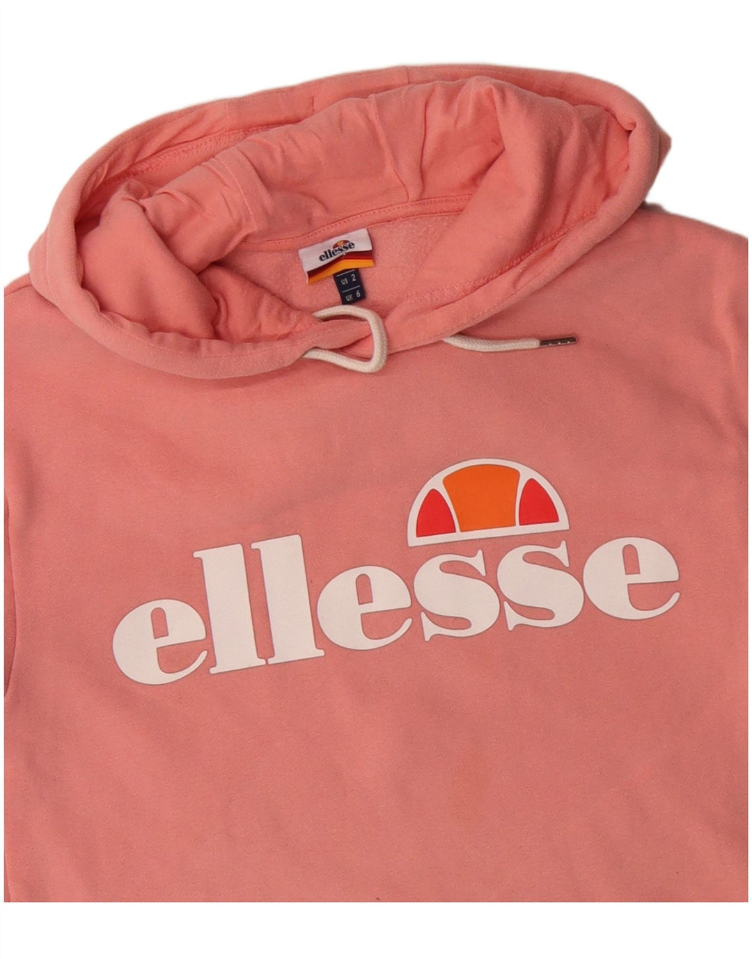 Pulover cu glugă cu grafic ELLESSE pentru femei UK 6 XS roz