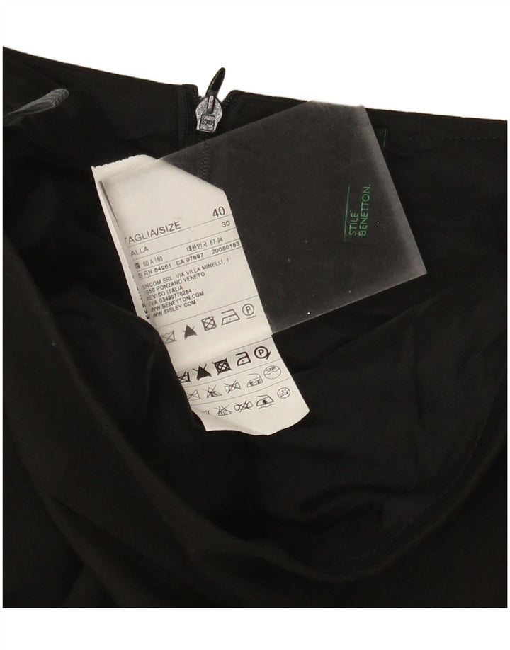 Fusta dreaptă Benetton pentru femei IT 40 Small W30 Poliester negru
