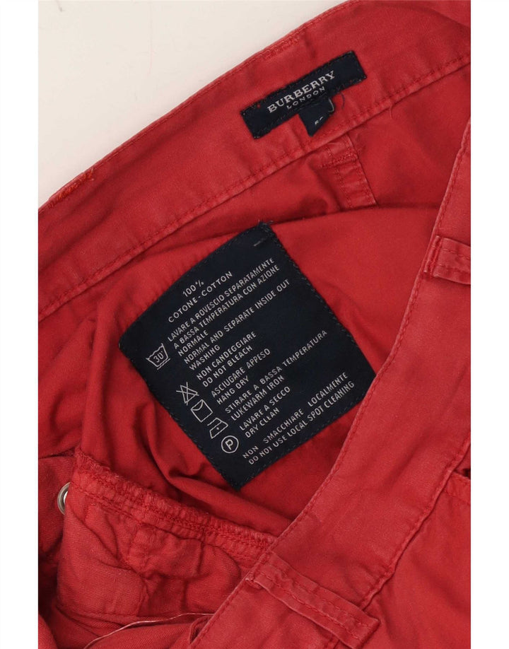Burberry Mens Chino Shorts Medium W30 Red Cotton