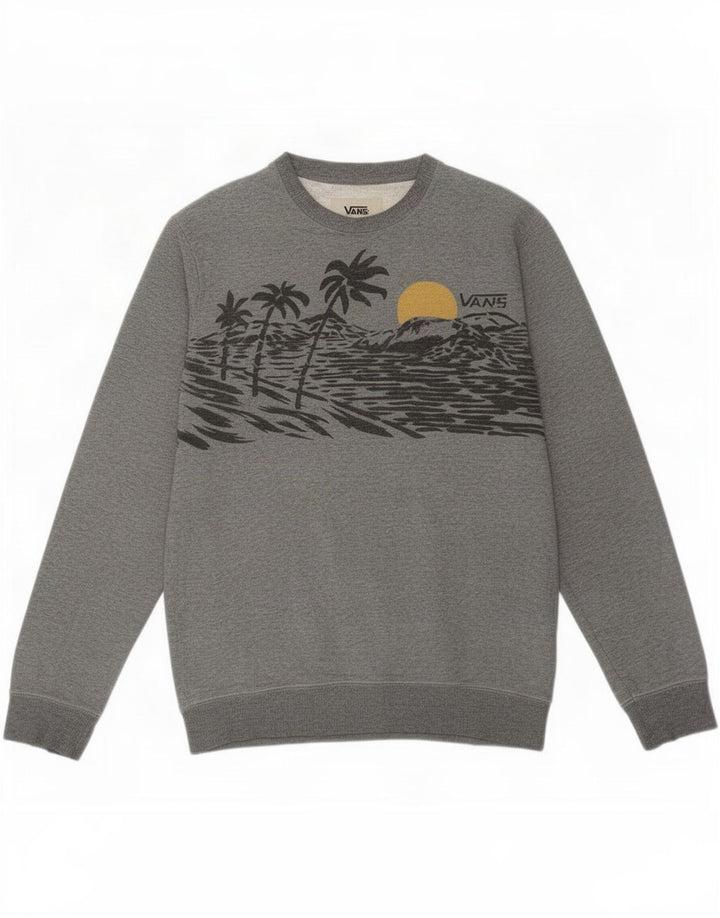 Hanorac grafic pentru bărbați Vans Jumper mic, gri, bumbac