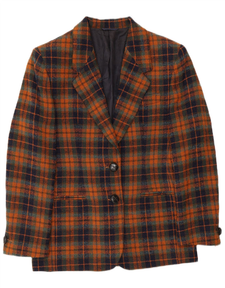 Sacou Blazer Femei Caractere 2 Nasturi UK 10 Mic Maro Check Classic