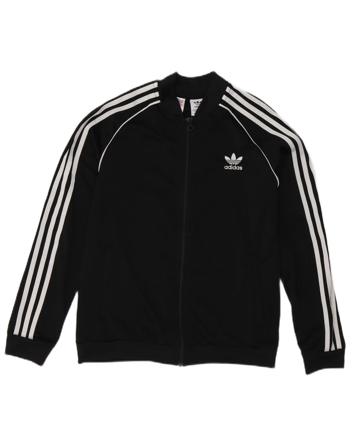 Jachetă de trening pentru băieți Adidas 13-14 ani, poliester negru