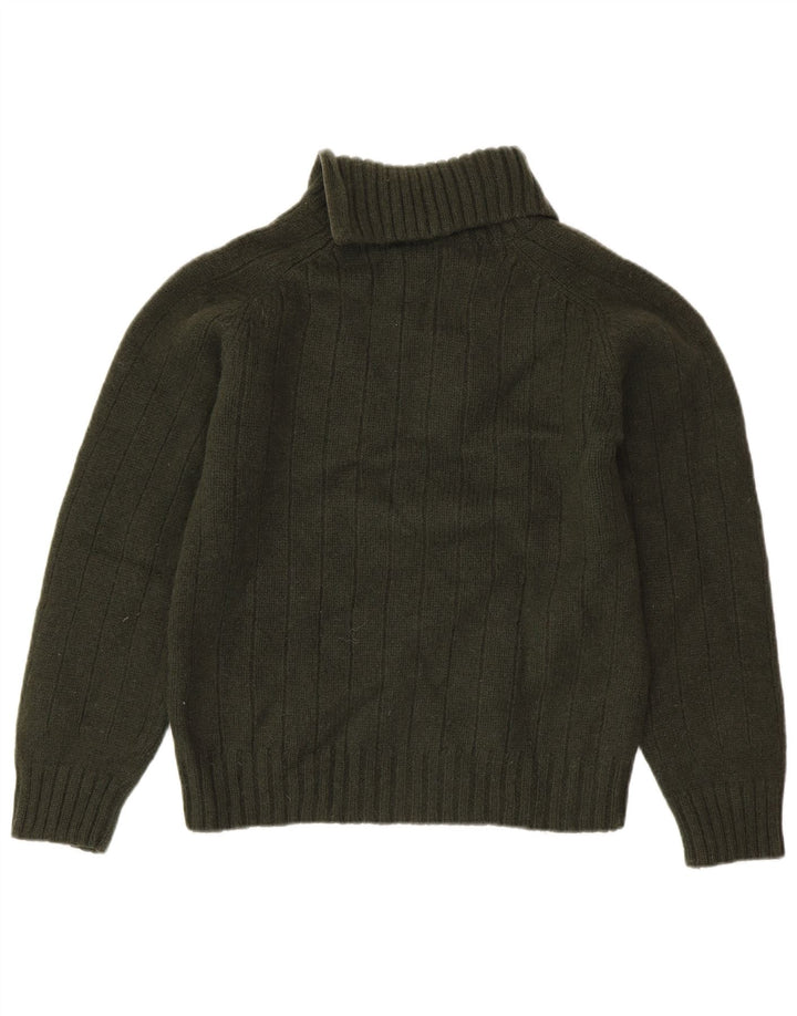 DIESEL Pulover pentru femei cu fermoar și gât UK 18 XL Kaki Lână