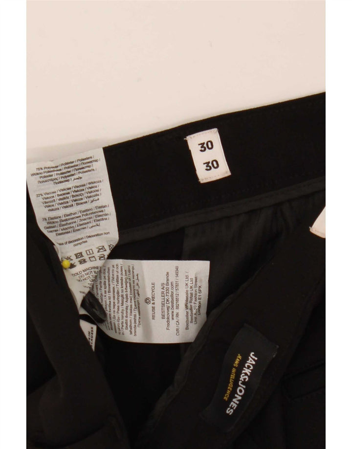 Pantaloni Jack & Jones Marco Slim Chino pentru bărbați L30 L30 Poliester negru