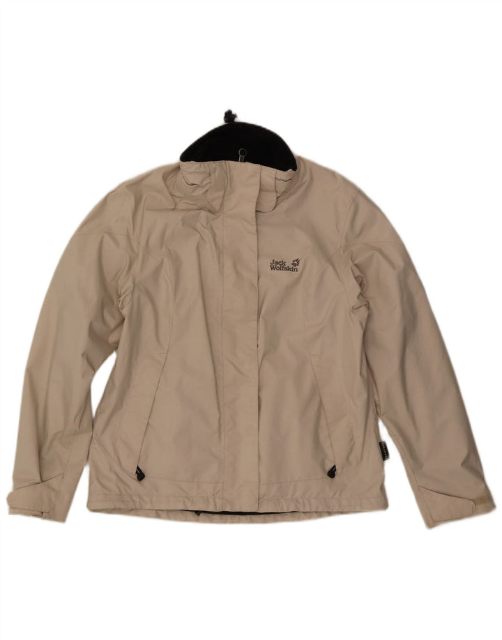Jachetă de ploaie pentru femei JACK WOLFSKIN UK 12 Medium Bej Poliester