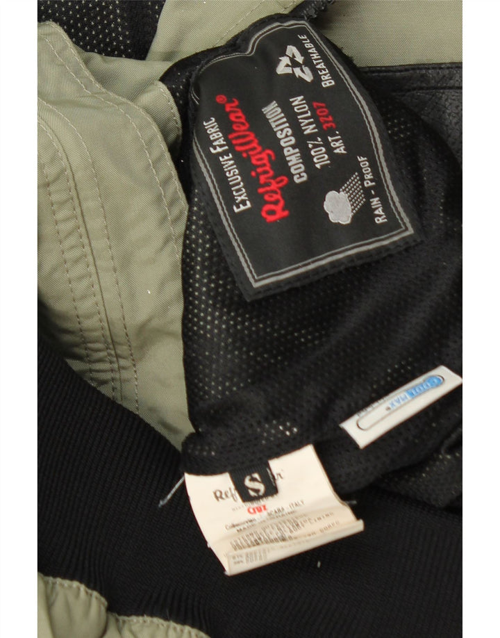 REFRIGIWEAR Jachetă de ploaie pentru bărbați UK 36 Mic verde din poliamidă color bloc