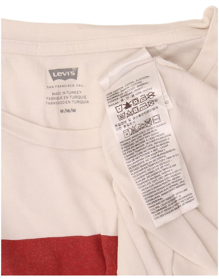 Tricou grafic pentru femei LEVI'S Top UK 12 Bumbac alb mediu