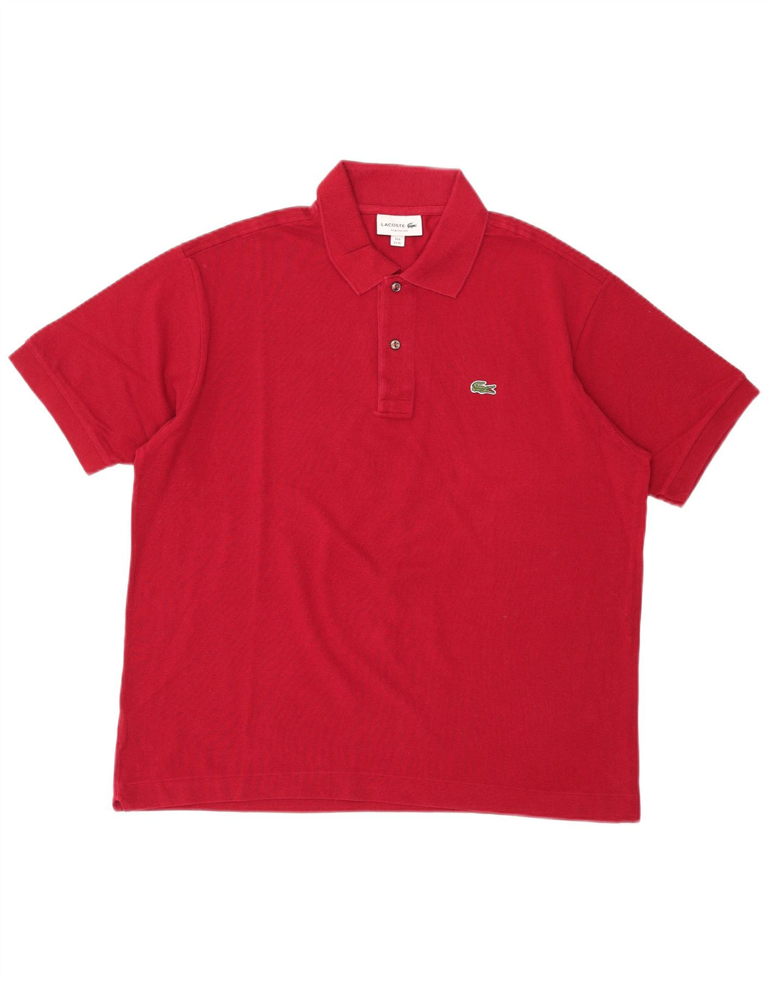 Tricou polo Lacoste Classic Fit pentru bărbați Mărimea 6 XL Bumbac roșu