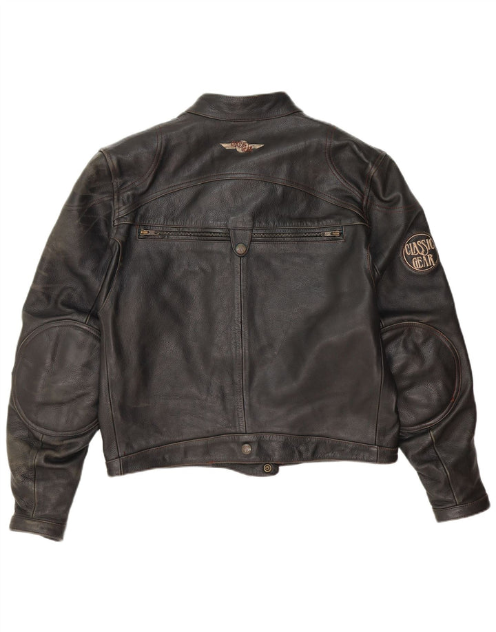 Jachetă de curse din piele pentru bărbați Classic Gear UK 38 Medium Black Leather