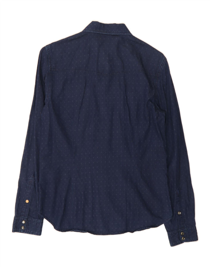 PEPE JEANS Boys Shirt 13-14 Years Medium Navy Blue Spotted Cotton Vintage PEPE Jeans and Second-Hand PEPE Jeans from Messina Hembry 