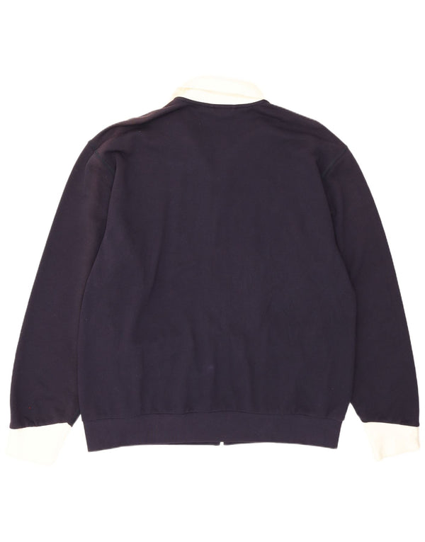 Jachetă de top pentru trening Puma pentru bărbați, XL, albastru bleumarin, bumbac color bloc