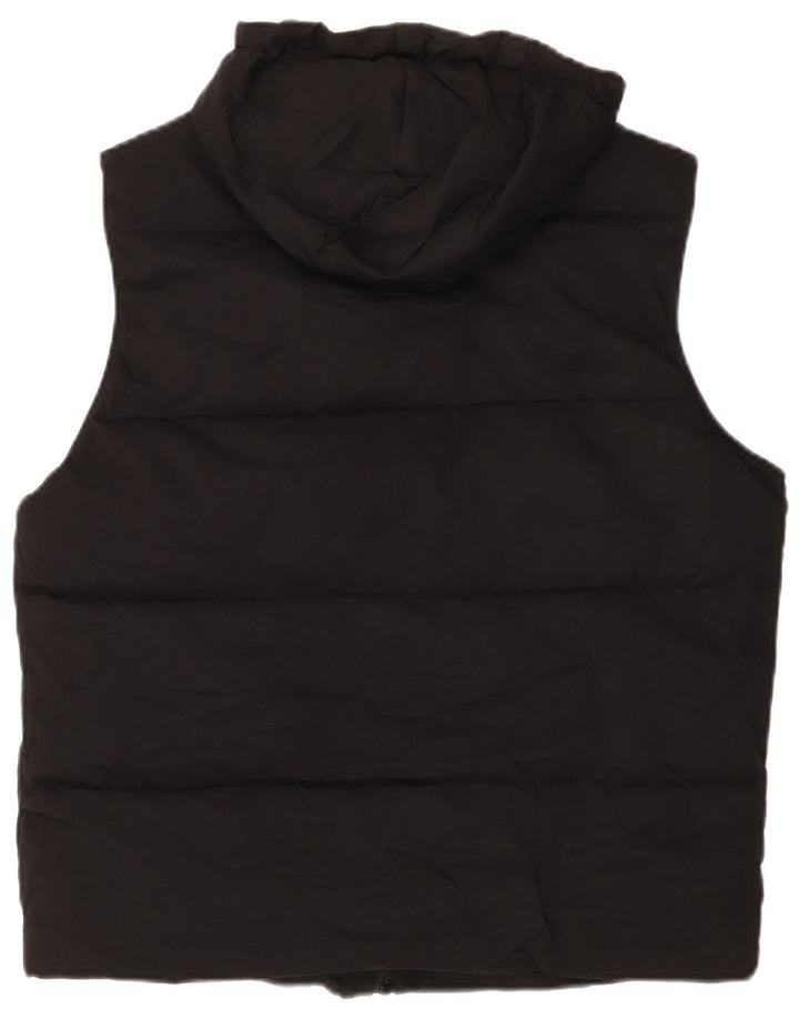 Gilet căptușit cu glugă pentru bărbați Zara UK 38 Poliester mediu negru