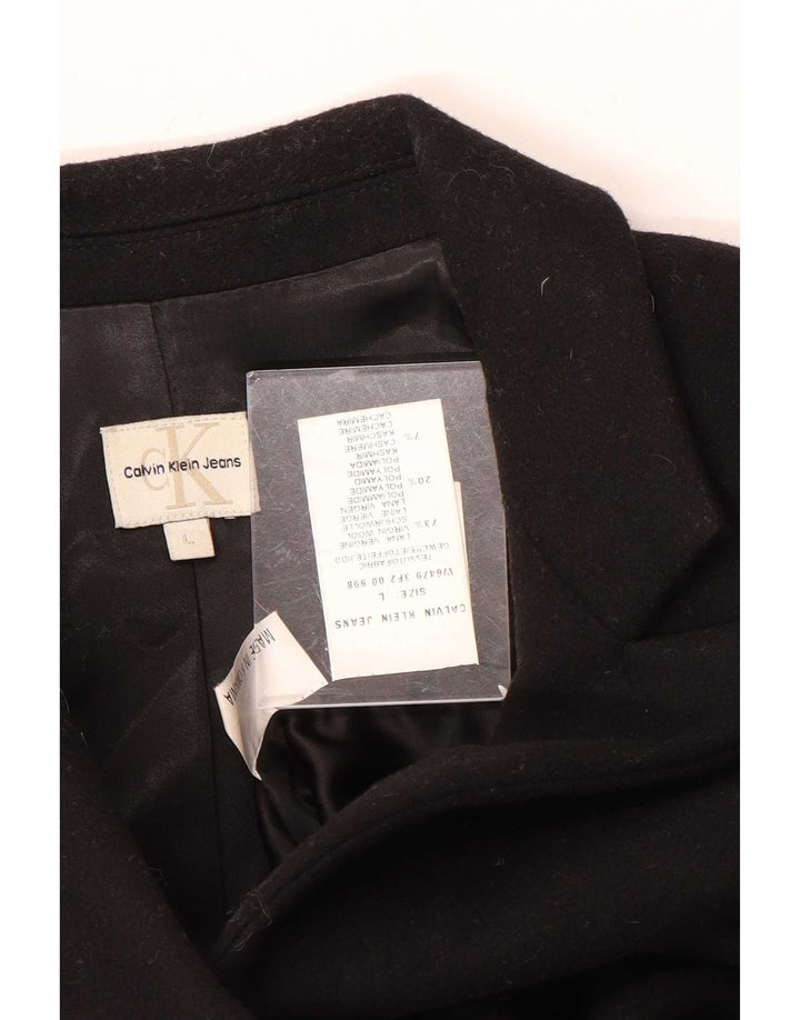 Palton pentru femei Calvin Klein Jeans UK 14 Lână neagră mare