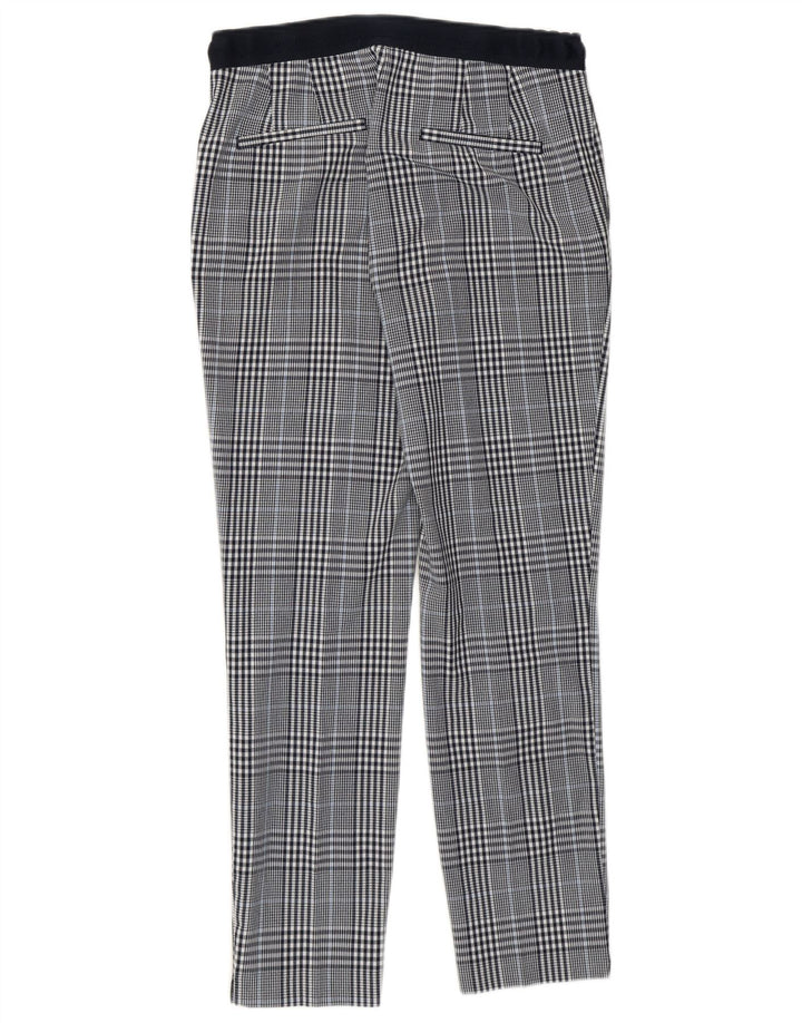 Pantaloni tăiați pentru femei Zara, subțiri, L26 L26, poliester cu carouri bleumarin