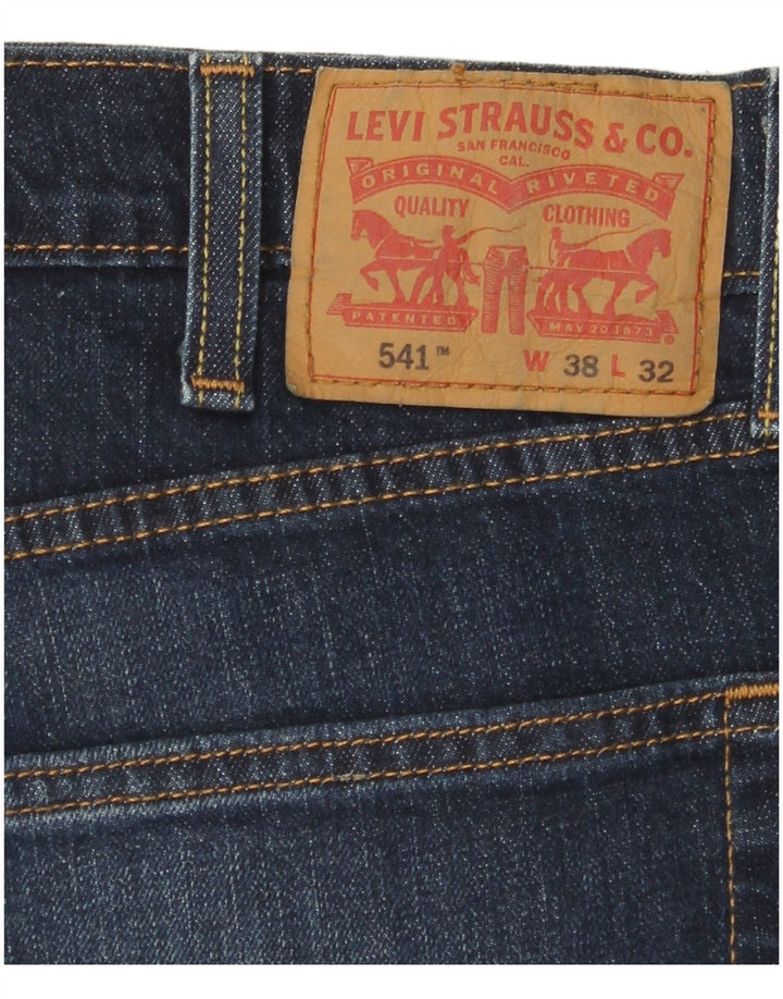 Blugi drepti pentru bărbați LEVI'S 541 W38 L32 bumbac bleumarin