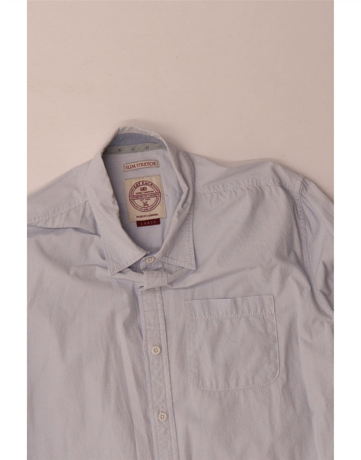 FAT FACE Cămașă subțire pentru bărbați, cu dungi mari, albastre