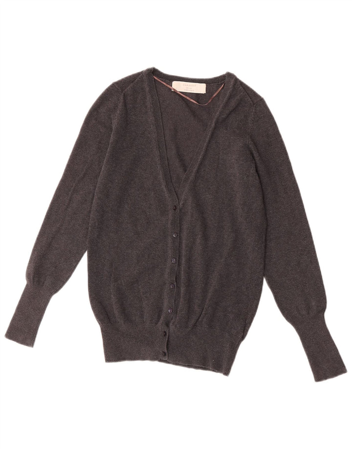 Pulover cardigan pentru femei Zara UK 12, bumbac gri mediu