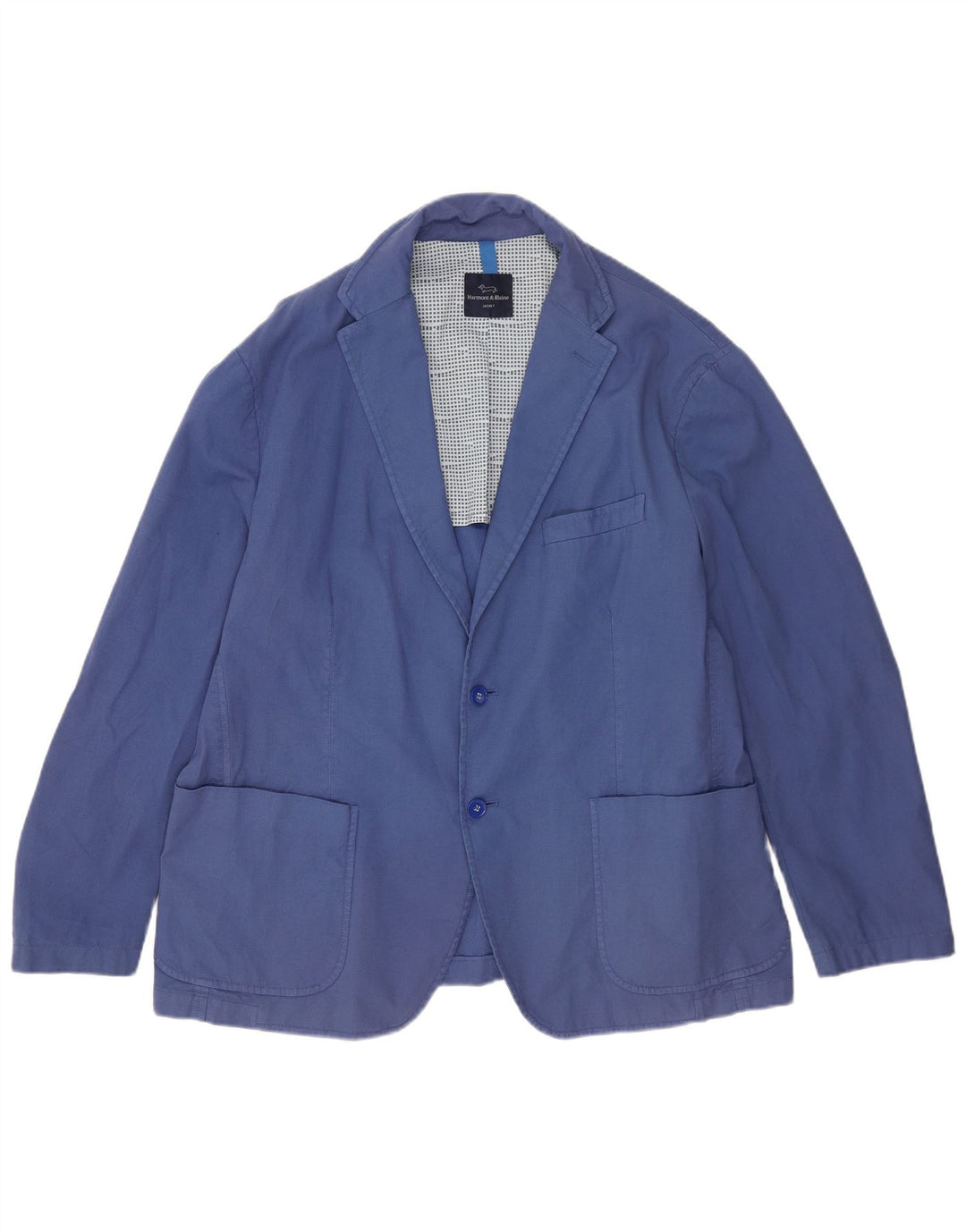 Jachetă pentru bărbați Harmont & Blaine cu 2 nasturi, UK 42 XL, bumbac albastru