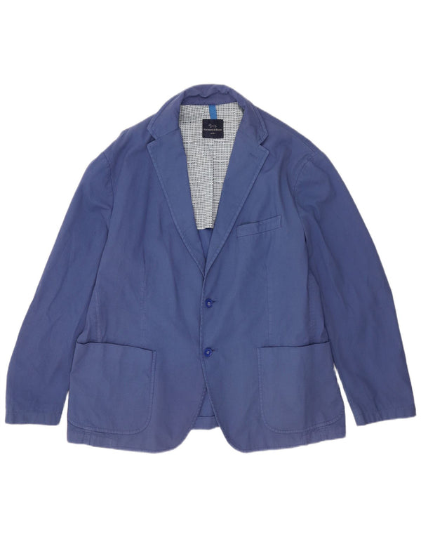 Jachetă pentru bărbați Harmont & Blaine cu 2 nasturi, UK 42 XL, bumbac albastru
