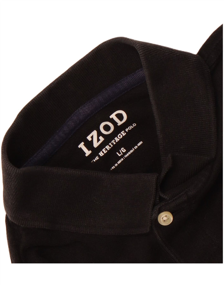 Tricou polo IZOD pentru bărbați, mare, negru