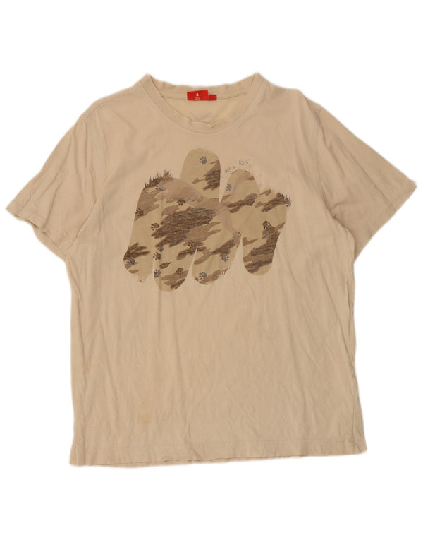 Tricou grafic pentru bărbați Puma Top Large Beige