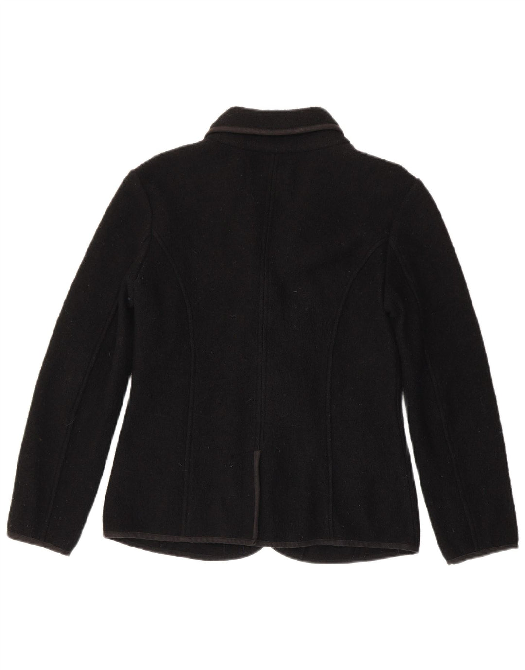 Sacou Woolrich pentru femei, cu 4 nasturi, UK 14, lână mare neagră