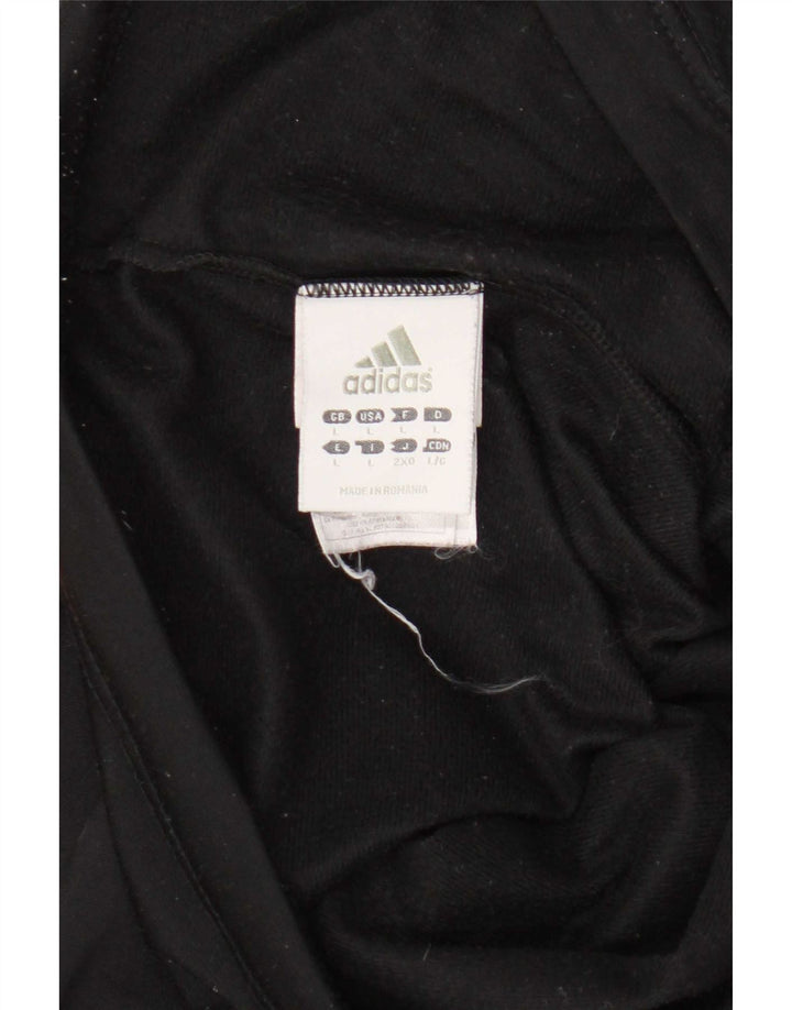 Pantaloni de trening Adidas pentru femei UK 16 Poliester negru mare