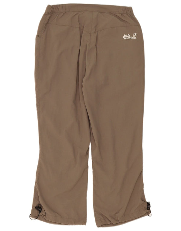 Jack Wolfskin Pantaloni tăiați drept pentru femei UK 8 Small W30 L23 Bej
