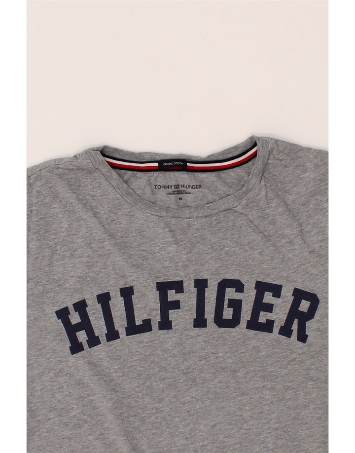 TOMMY HILFIGER Tricou grafic pentru bărbați Top din bumbac gri mediu