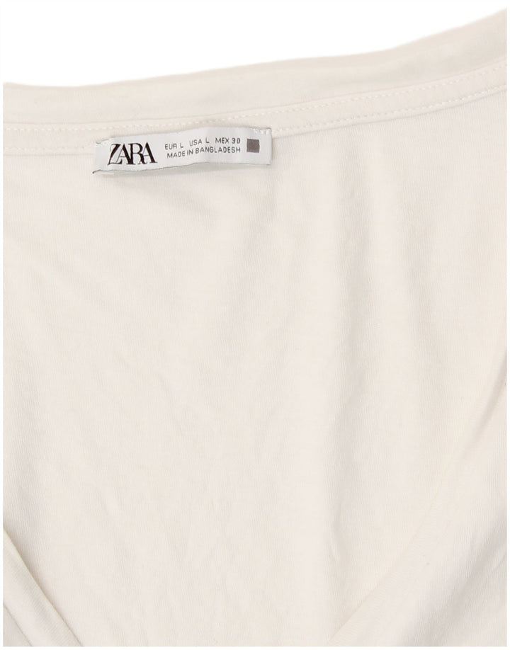 Tricou pentru femei Zara UK 16 Large White