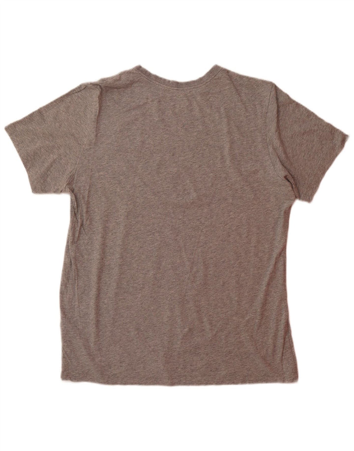 NIKE Womens T-Shirt Top UK 16 Large Grey Cotton