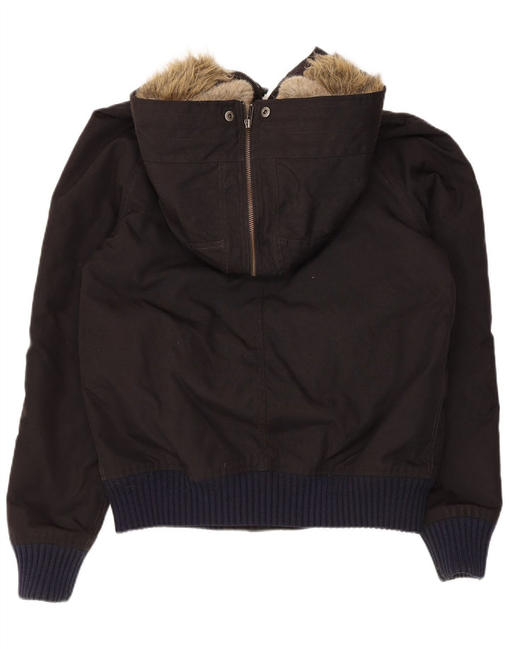 Jachetă bomber căptușită cu glugă Woolrich pentru femei UK 14, mare, negru, nailon