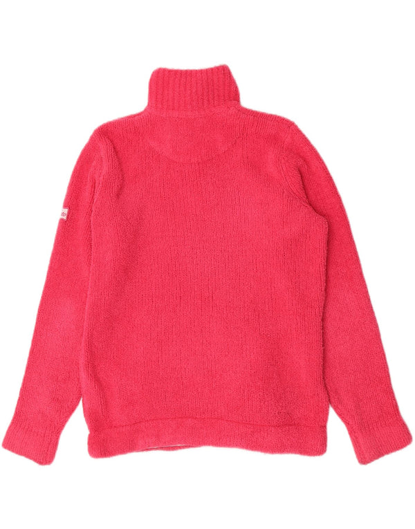 Pulover pentru femei Musto, supradimensionat, cu grafic, cu fermoar, cu gât, UK 10 Mic, roz