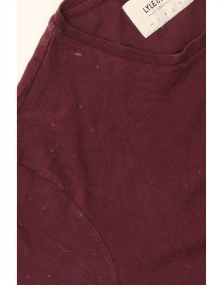 Tricou pentru bărbați Lyle & Scott Top mare din bumbac maro