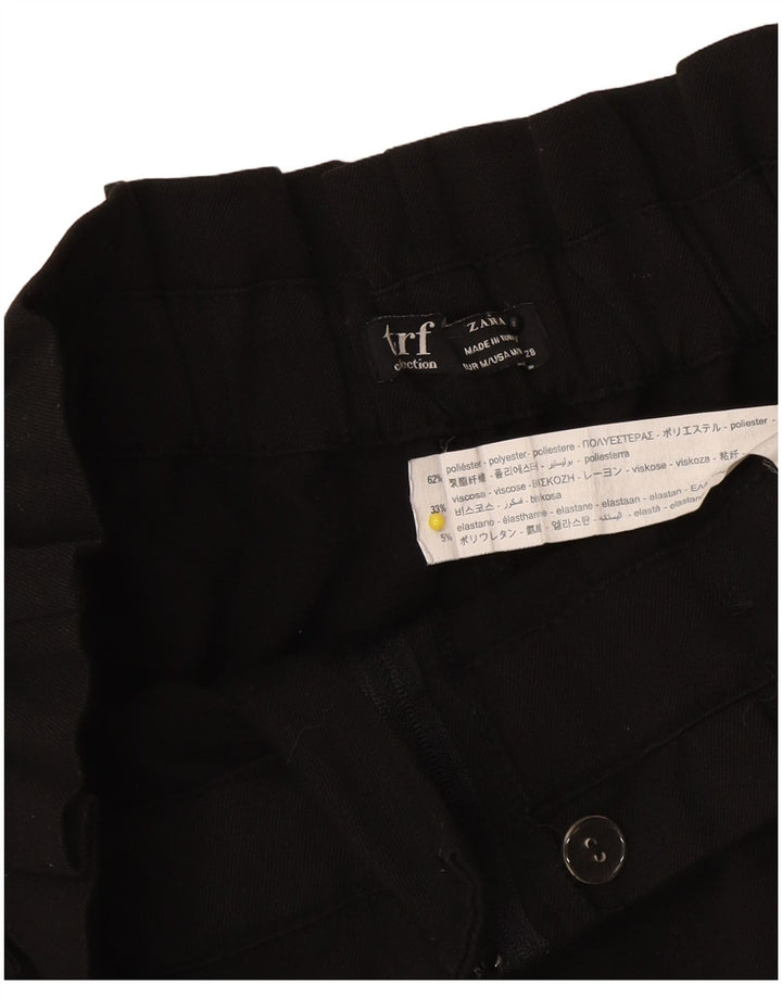 Pantaloni scurți casual pentru femei Trafaluc cu talie înaltă Zara Medium W26 Poliester negru