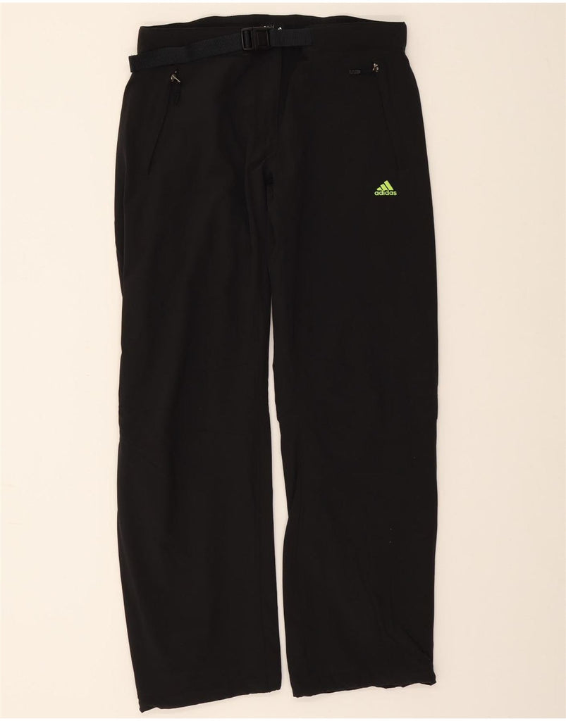 ADIDAS Womens Windbreaker Trousers UK 16 Large Black Polyester Vintage Adidas and Second-Hand Adidas from Messina Hembry 