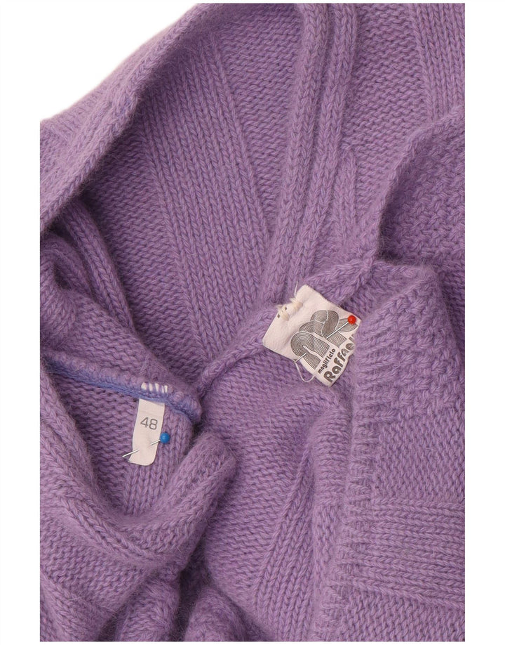 Pulover pentru femei Raffaello cu decolteu în V IT 48 XL Lână violet